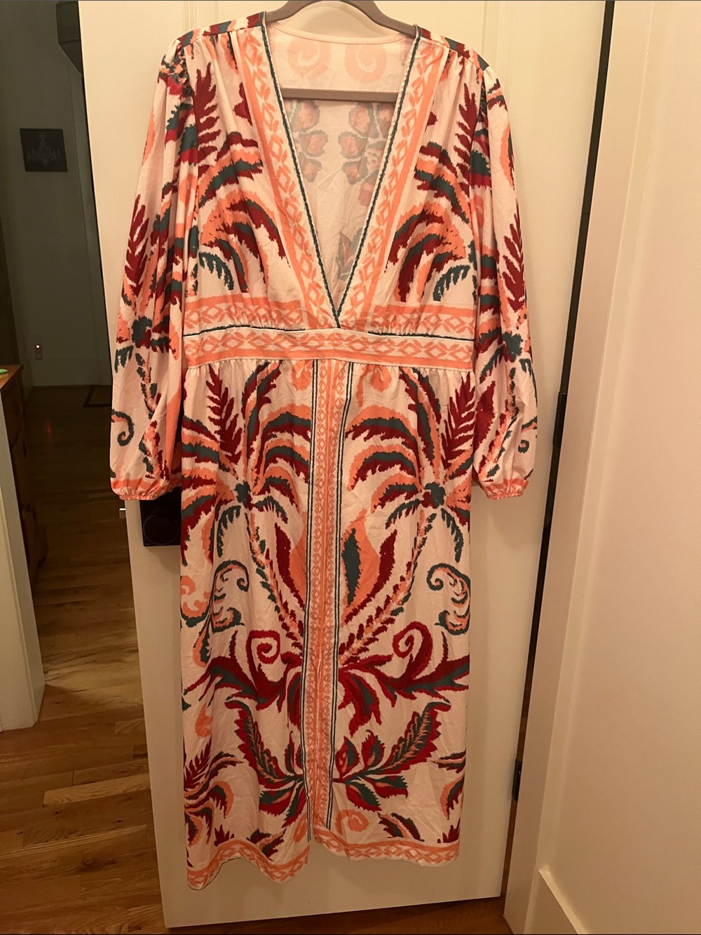 ❤️ 6 for 20 ❤️  Hight -Waisted Vibrant Tropical Print Low Cut Maxi Dress 1xl